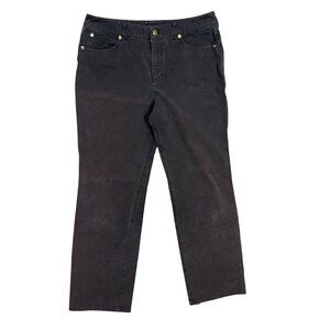 Escada Denim Jeans Lightweight Stretch Faded Black Cotton 32x28
